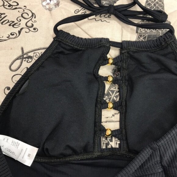 2/$40 Salt+Cove Juniors' Ribbed Halter Tankini Top - Picture 7 of 7